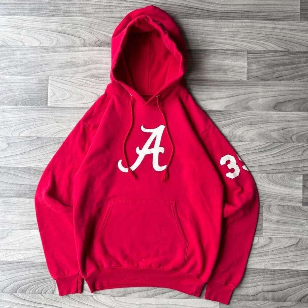 Hanes Alabama Crimson Tide Hoodie Small Red Script A Sweatshirt